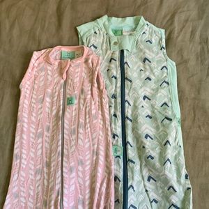 ErgoPouch sleep sack. 0.3 tog and 12-36 months. Bamboo and 8-24 months.